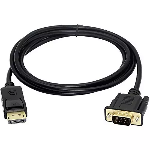 Mak World DisplayPort to VGA Cable 1.5 m Male-to-Male ‎150 g Black