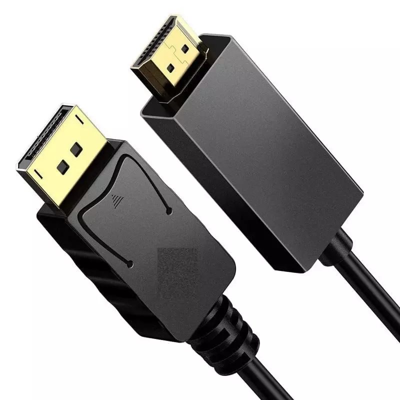 Mak World Display Port to HDMI Converter Cable 5 m ‎Male-to-Male For Lenovo, Dell, HP, ASUS etc Black