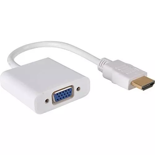LOTA HDMI Male to VGA Female Video Converter Adapter with Audio Cable, MST-823-white-LT