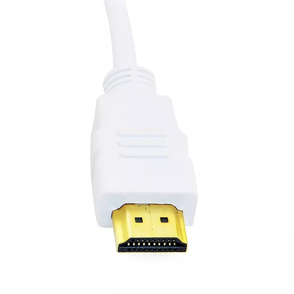 LOTA HDMI Male to VGA Female Video Converter Adapter with Audio Cable, MST-823-white-LT
