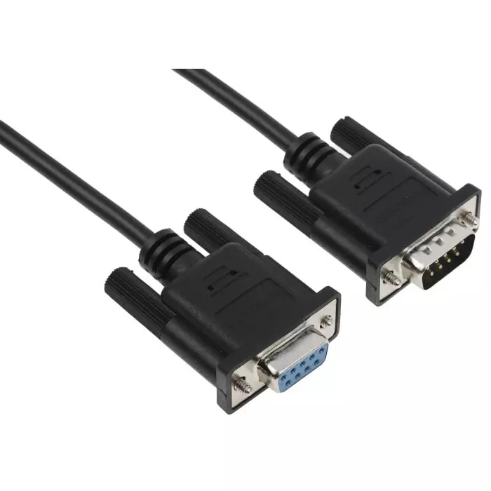 StarTech.com Male 9 Pin D-sub to Female 9 Pin D-sub Serial Cable 2 m PVC, MXT1002MBK