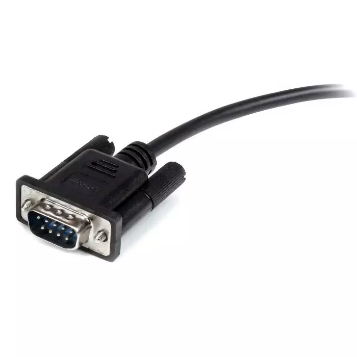 StarTech.com Male 9 Pin D-sub to Female 9 Pin D-sub Serial Cable 2 m PVC, MXT1002MBK