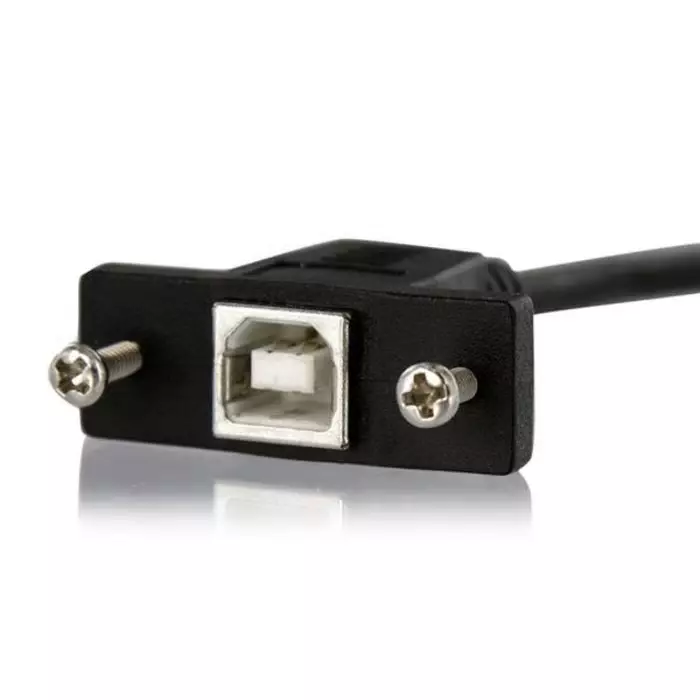 StarTech.com Male USB B to Female USB B Cable 480 Mbps USB 2.0 300mm, USBPNLBFBM1