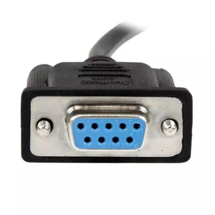 StarTech.com Female 9 Pin D-sub to Female 9 Pin D-sub Serial Cable 2 m PVC, SCNM9FF2MBK