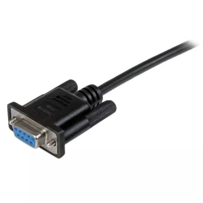 StarTech.com Female 9 Pin D-sub to Female 9 Pin D-sub Serial Cable 1 m PVC, SCNM9FF1MBK