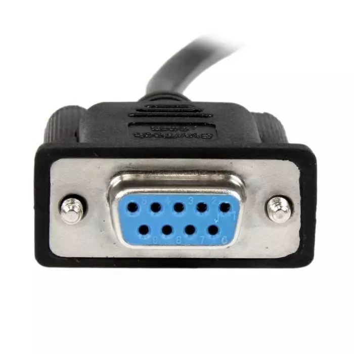 StarTech.com Female 9 Pin D-sub to Female 9 Pin D-sub Serial Cable 1 m PVC, SCNM9FF1MBK