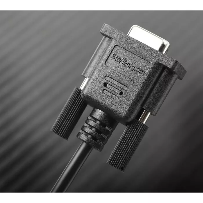 StarTech.com Female 9 Pin D-sub to Female 9 Pin D-sub Serial Cable 1 m PVC, SCNM9FF1MBK