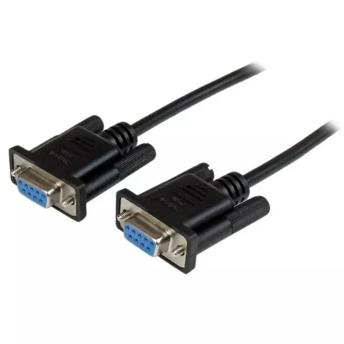 StarTech.com Female 9 Pin D-sub to Female 9 Pin D-sub Serial Cable 1 m PVC, SCNM9FF1MBK