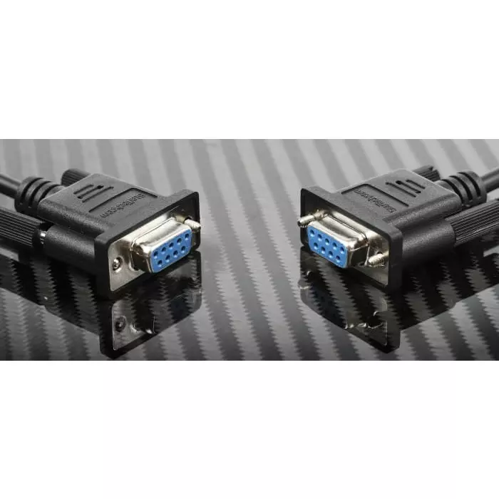 StarTech.com Female 9 Pin D-sub to Female 9 Pin D-sub Serial Cable 1 m PVC, SCNM9FF1MBK