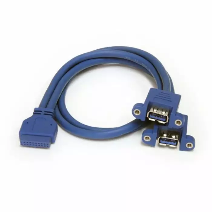 StarTech.com Female 20 Pin IDC to Female USB A Cable 5 Gbps USB 3.0 500mm, USB3SPNLAFHD