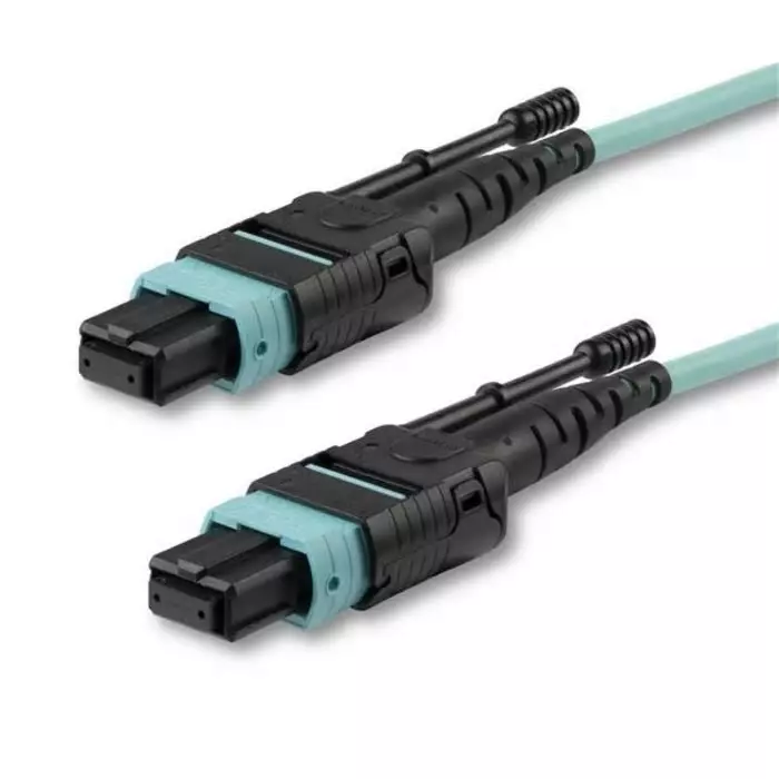 StarTech.com MPO to MPO Multi Mode OM3 Fibre Optic Cable 50/125 µm Aqua 10m, MPO12PL_M (Length: 5 - 10 m)