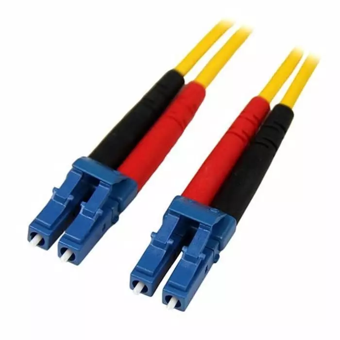 StarTech.com LC to LC Duplex Single Mode OS1 Fibre Optic Cable 9/125 µm Yellow 10m, SMFIBLCLC10