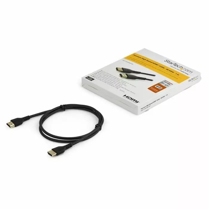 StarTech.com Male HDMI to Male HDMI Cable Premium High Speed 4K @ 60Hz 1 m, RHDMM1MP