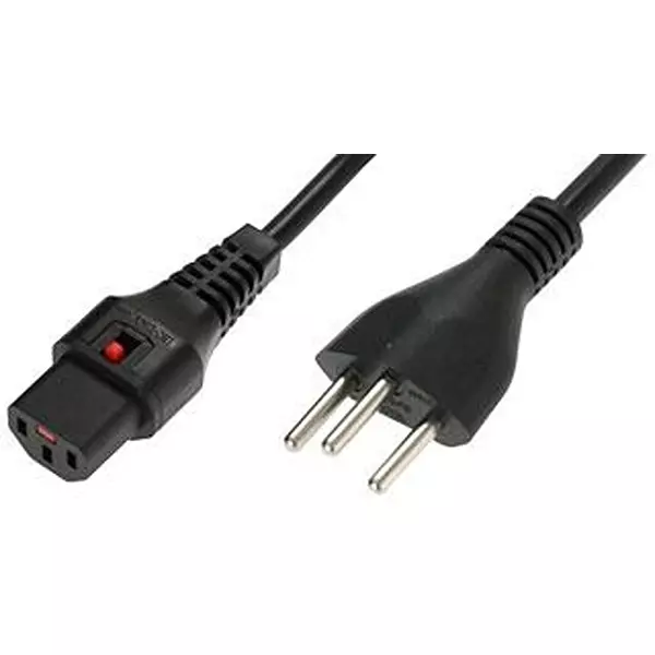 SCHAFFNER - TE CONNECTIVITY Power Cord, Iec C13-Swiss Plug, 2M, 10A, IL13-CH1-H05-3100-200