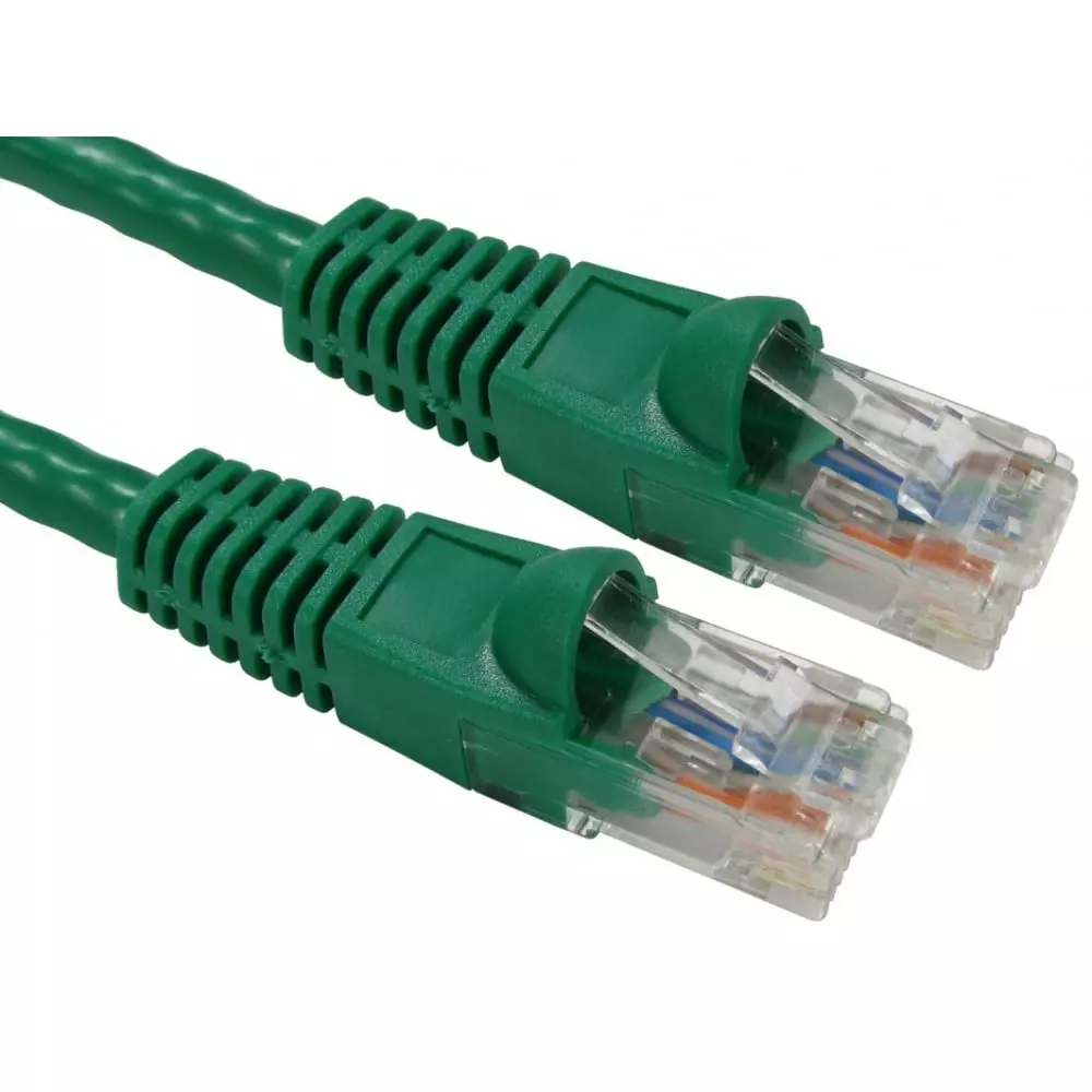 RS PRO Ethernet Cable Polyvinyl Chloride RJ45 Male to Male Green, 2863147