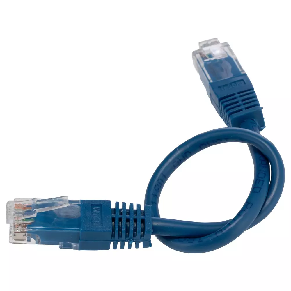 RS PRO Ethernet Cable Polyvinyl Chloride 250 mm Length Blue, 2863546