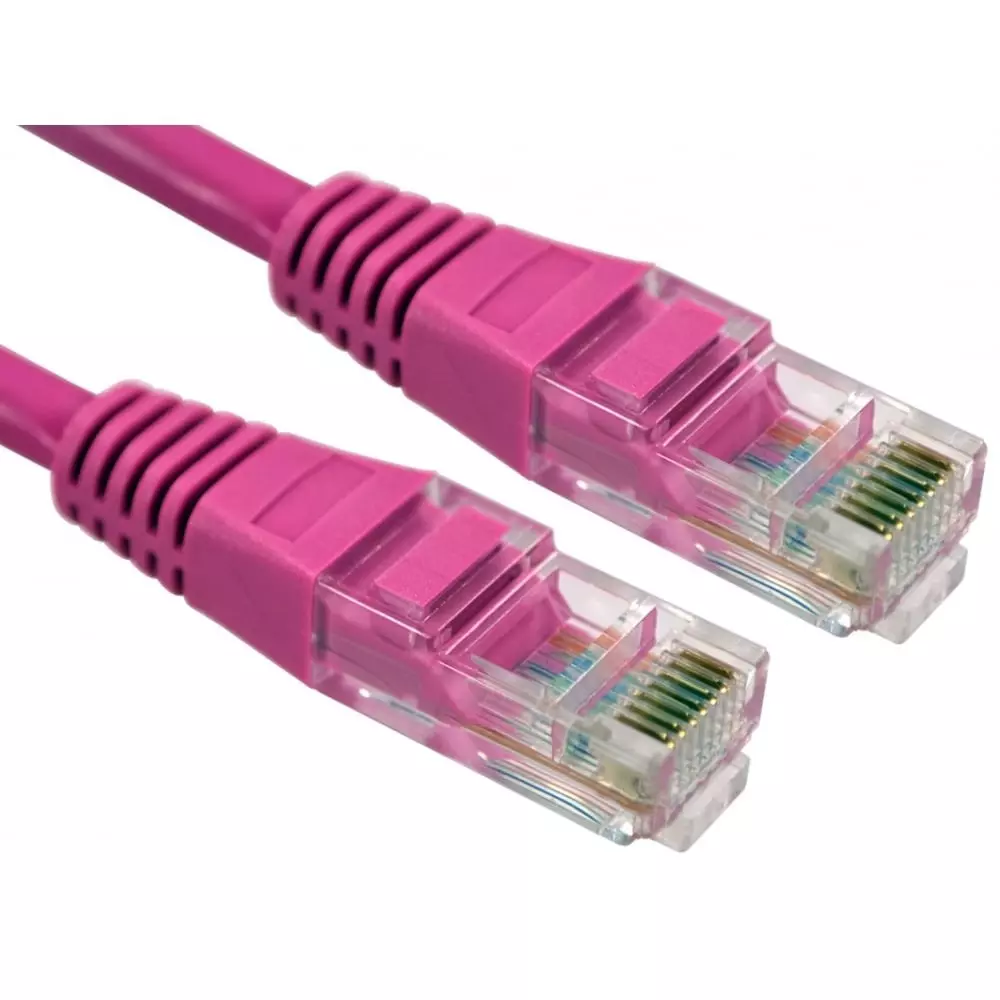 RS PRO Ethernet Cable Polyvinyl Chloride 250 mm Length Pink, 2863405