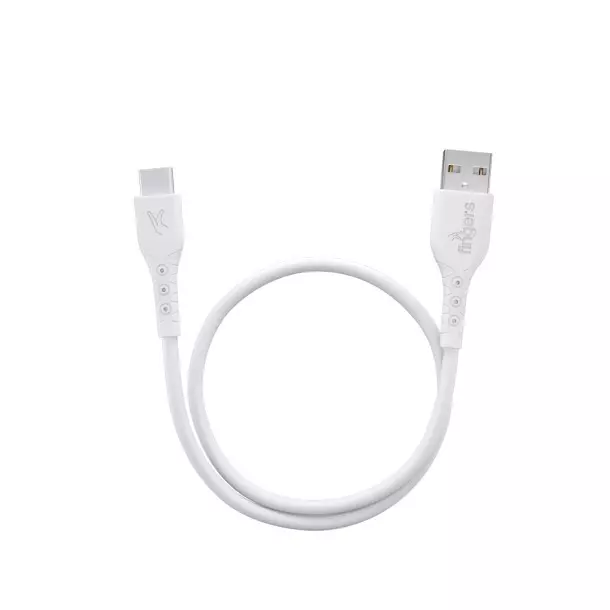 FINGERS USB-A to Micro USB-Cable 1 m Cable Length PVC Material 480 Mbps Transfer Speed White Color, FMC-Micro-05