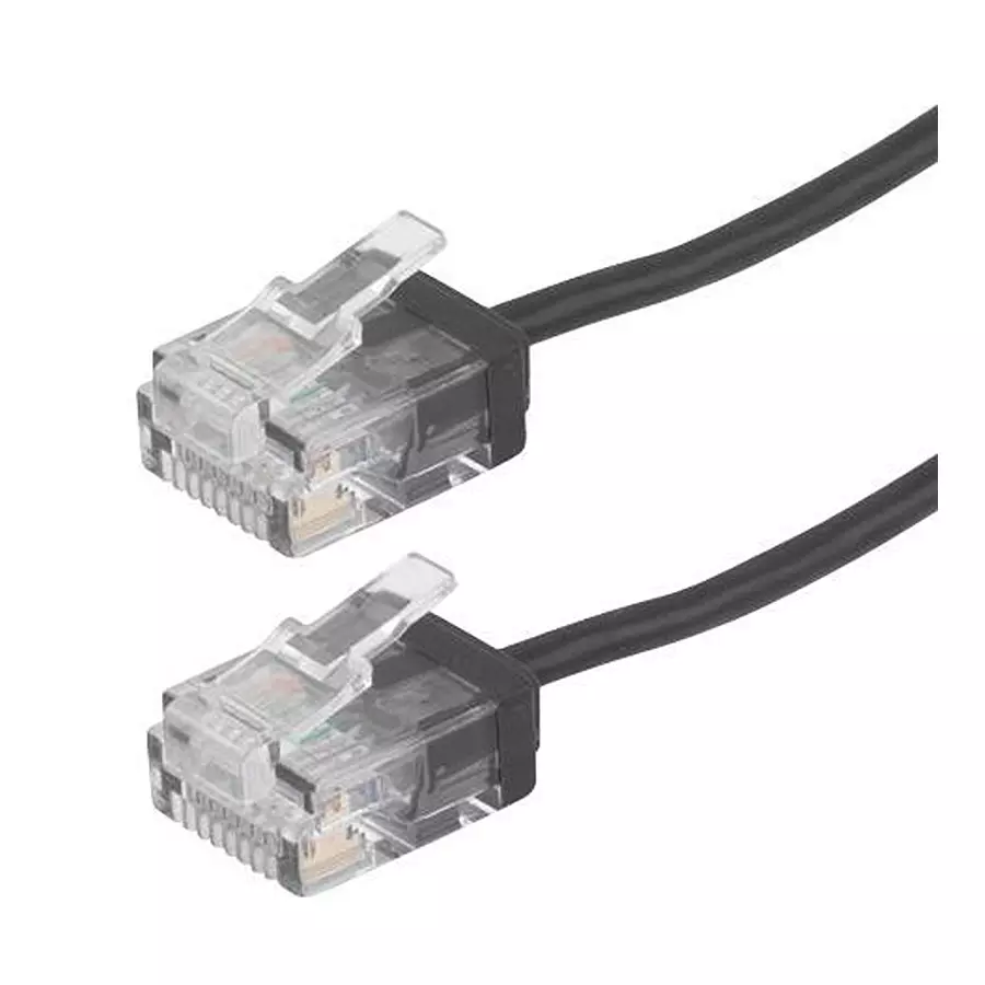 L-COM ENET CORD, CAT6, RJ45 PLUG-PLUG, 15FT, TRD634-BLK-15F