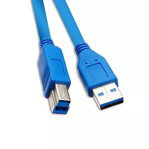 Mak World Printer Cable 15 m Type A Male to Type B Male 5 Gbps Transfer Speed Black, Blue