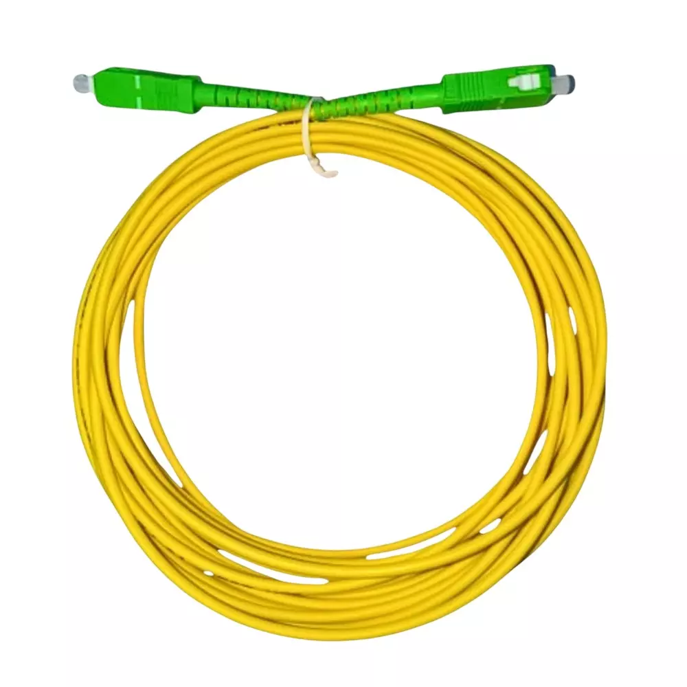LOTA Fiber Optic Cable High-Speed Single Mode SC/APC to SC/APC Simplex Connector, Yellow & Green