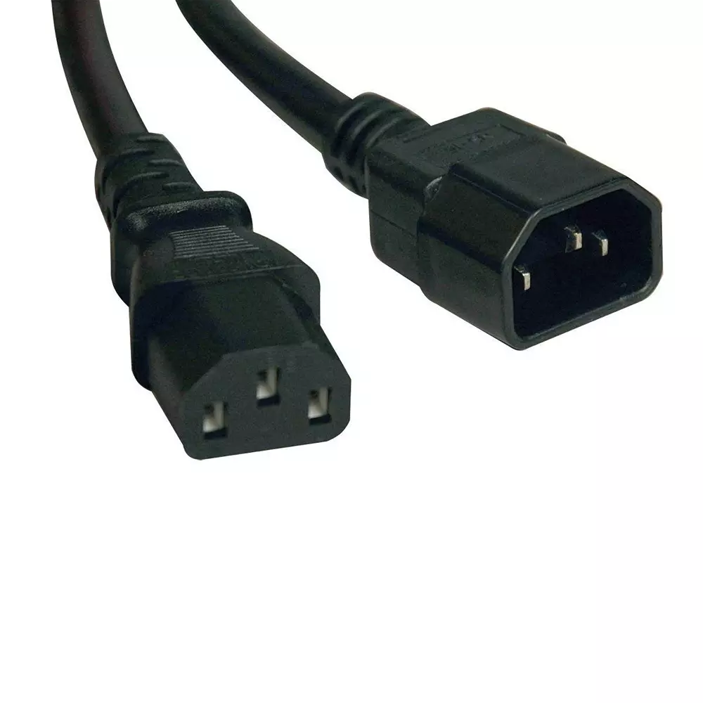 LOTA Heavy-Duty C13 to C14 Power Extension Cord Black 1.5 m Supports Upto 10 A 250 V, MST-1265-LT