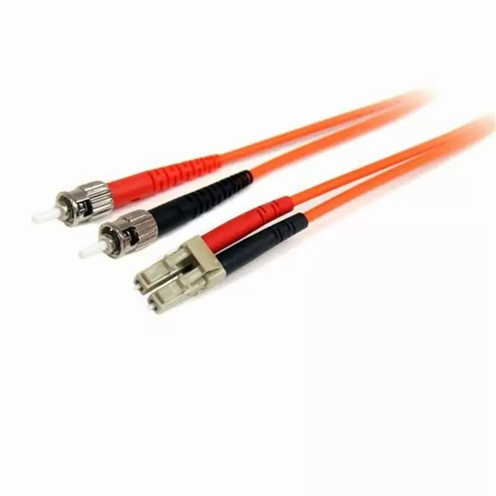 StarTech.com LC to ST Duplex Multi Mode OM1 Fibre Optic Cable 62.5/125 µm Orange, FIBLCST (Length: 2 -3 m)