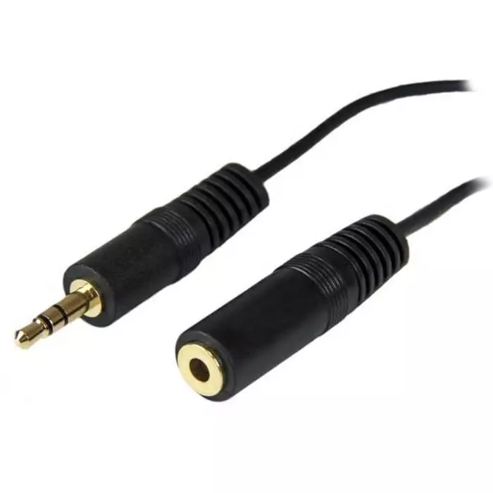 StarTech.com Male 3.5 mm Stereo Jack to Female 3.5 mm Stereo Jack Aux Cable Black 3.7 m, MU12MF