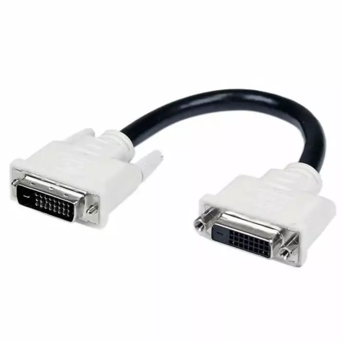 StarTech.com Male DVI-D Dual Link to Female DVI-D Dual Link Cable 152.4mm Black Sheath, DVIDEXTAA6IN