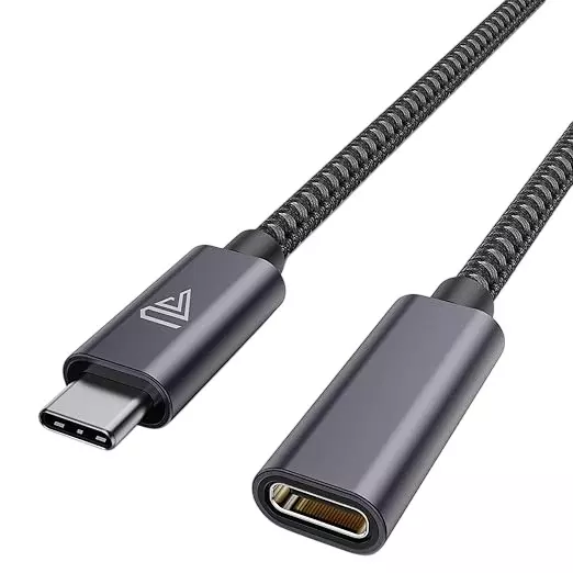 Mak World Type C Extension Cable with 100W Fast Charging, 10 GBPS Speed, 4K @ 60 Hz HD Video Output - 1.8 m