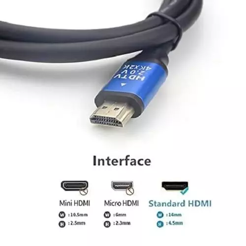 Mak World HDMI Cable ‎Male-to-Male with 48 GBPS Transfer Rate, 4K 60Hz, HD Audio & Video 2160 p, Length 10 m