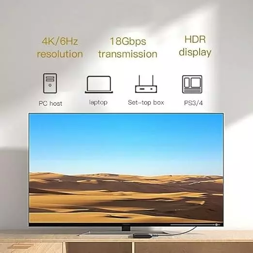 Mak World HDMI Cable ‎Male-to-Male with 48 GBPS Transfer Rate, 4K 60Hz, HD Audio & Video 2160 p, Length 10 m