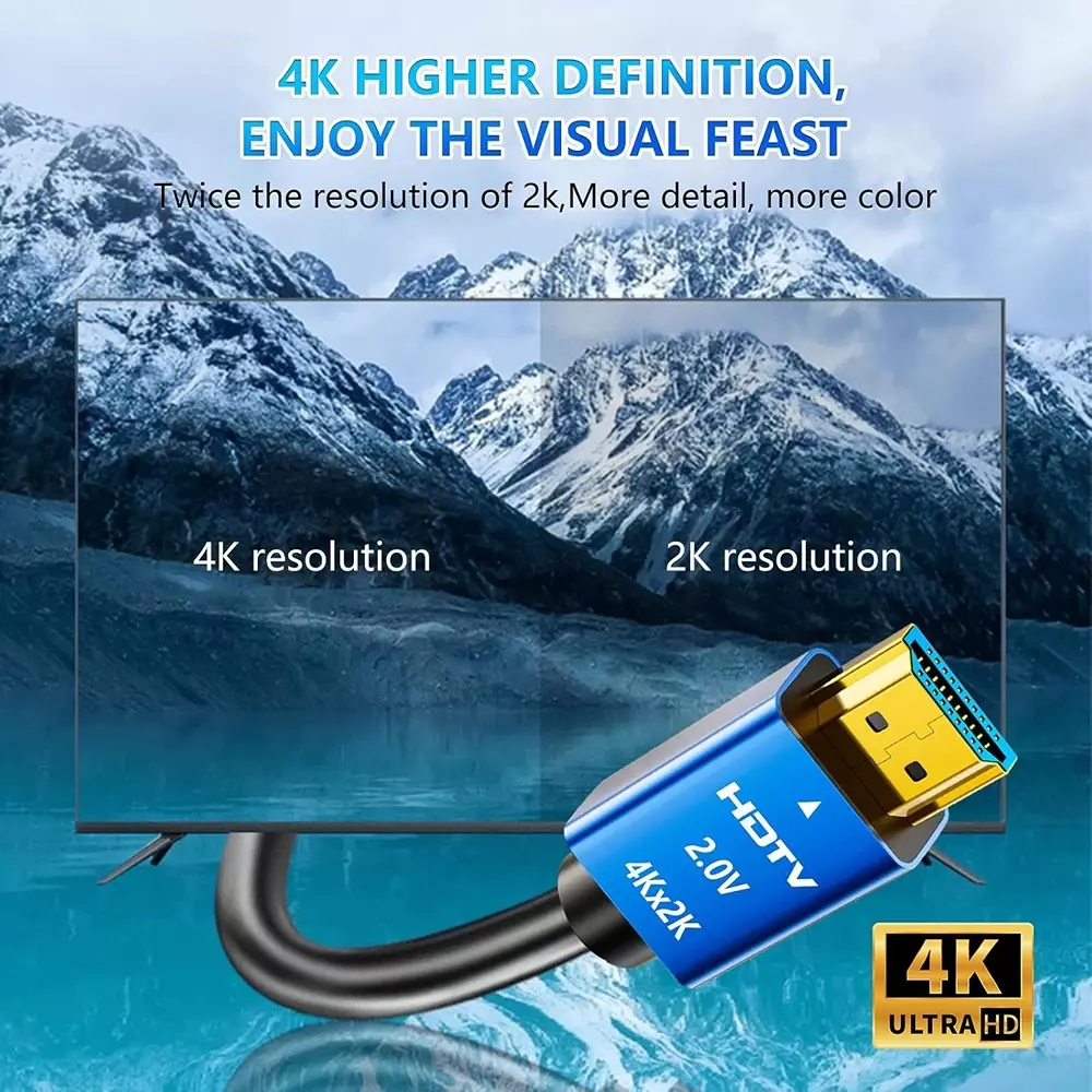 EVTeq 2K HDMI Cable 1.5 m Black for Digital Cameras, Laptops & Camcorders Use, EV-H2-015