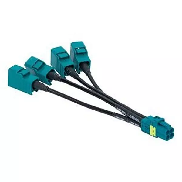 AMPHENOL RF Rf Cbl Assy, Fakra-A Jack-Fakra Jack, 6", 095-820-199-006.