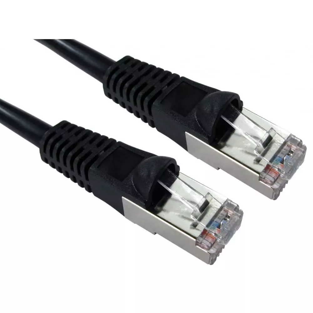 RS PRO Ethernet Cable Polyvinyl Chloride 1 m Length Black, 2863082