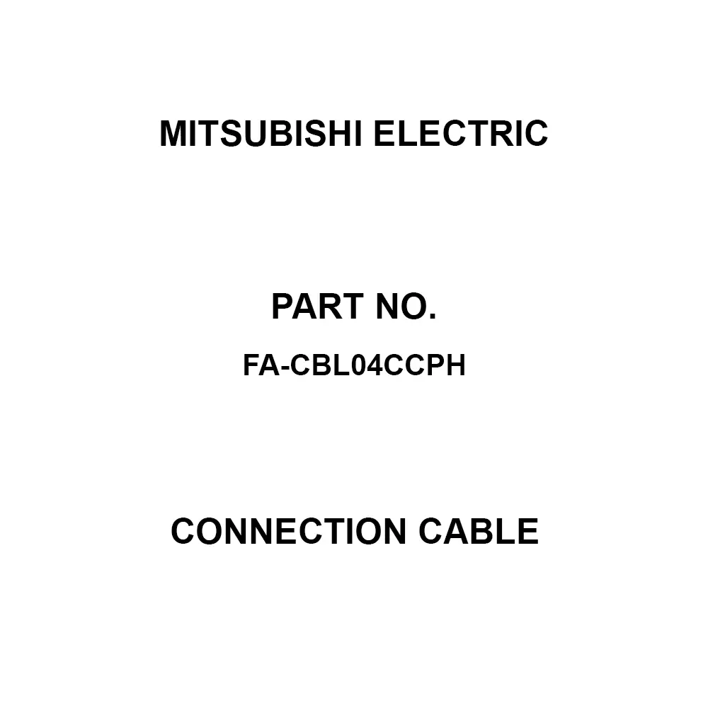 Mitsubishi Electric Connection Cable 0.4 m Cable Length, FA-CBL04CCPH