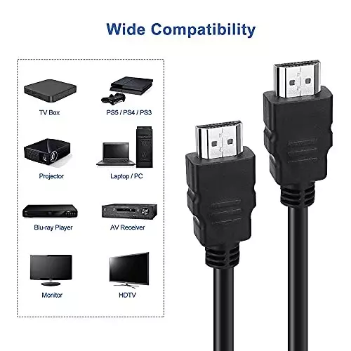 FEDUS HDMI Cable Male to Male Black 1.5 m Gold Plated