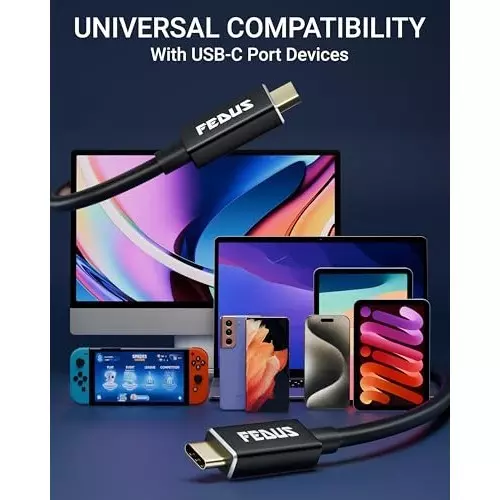 FEDUS USB 4 Thunderbolt 4 Cable Black 2 m