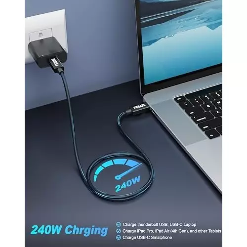 FEDUS USB 4 Thunderbolt 4 Cable Black 2 m