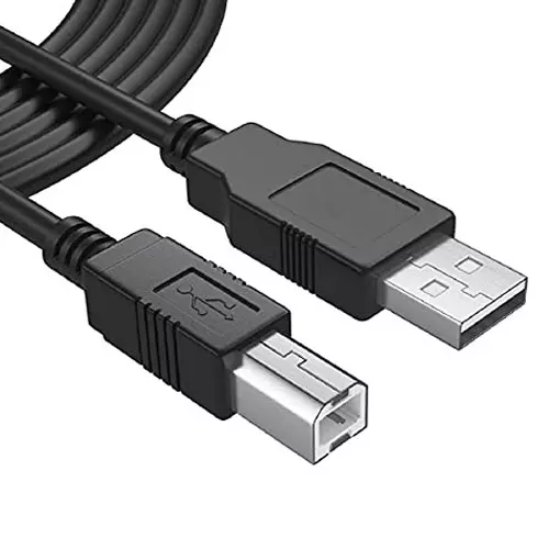 FEDUS USB A to Male To USB B 2.0 Cable Black Gold Plated 3 m