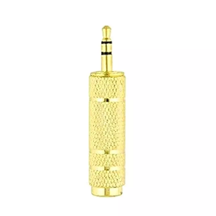 FEDUS Female to Male Headphone Audio Stereo Sound Adapter Plug 6.35 to 3.5 mm Gold Plated (Pack of 5 Pcs)