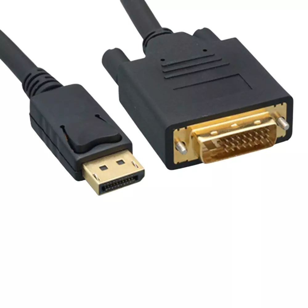 Mak World DisplayPort to DVI Cable 1 m For Monitor, Projector, HDTV, Laptop, and PC Black-picture-12