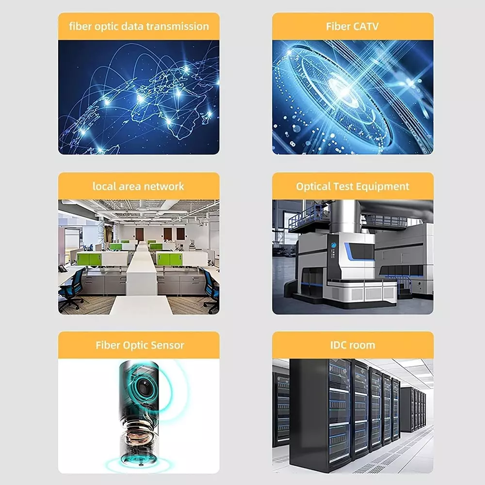 LOTA Fiber Optic Cable High-Speed Single Mode SC/UPC to SC/UPC Simplex Connector Yellow & Blue 1.5 m, ‎MST-3090-LT