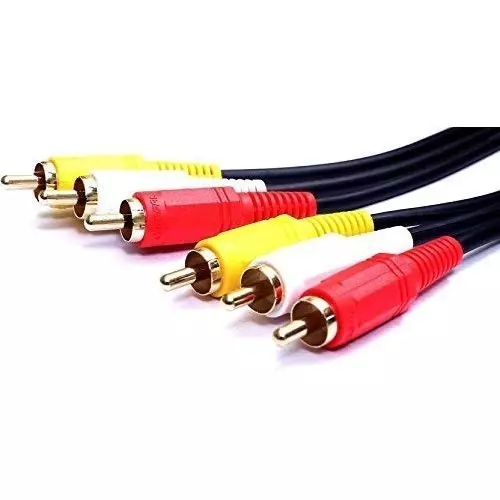 LOTA 3RCA Male to 3RCA Male AV Cable Multi Color with Gold-Plated Connector, MST-1471-LT