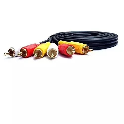 LOTA 3RCA Male to 3RCA Male AV Cable Multi Color with Gold-Plated Connector, MST-1471-LT