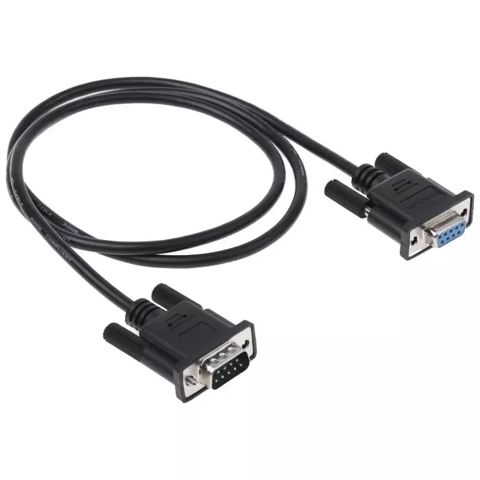 StarTech.com Male 9 Pin D-sub to Female 9 Pin D-sub Serial Cable 1 m PVC, MXT1001MBK