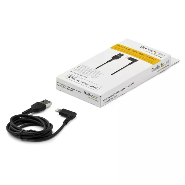 StarTech.com Male USB A to Male Lightning Cable 480 Mbps USB 2.0 1 m, RUSBLTMM1MBR