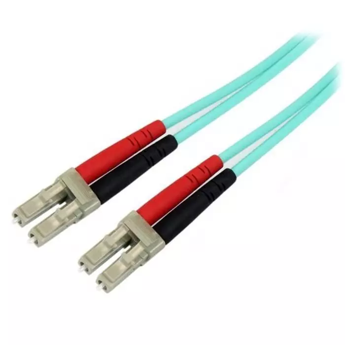 StarTech.com LC to LC Duplex Multi Mode OM3 Fibre Optic Cable 50/125 µm Aqua 1m, A50FBLCLC1