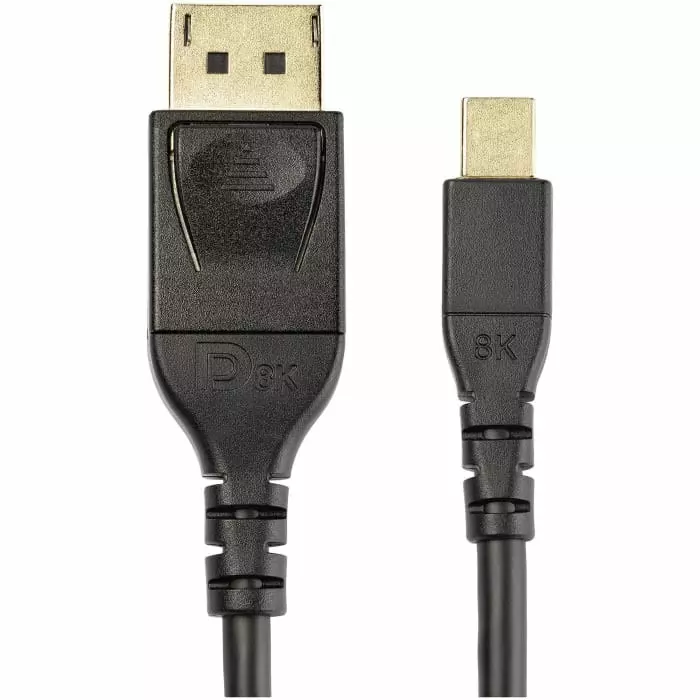 StarTech.com Male Mini DisplayPort to Male DisplayPort Cable PVC 8K @ 60 Hz 2m, DP14MDPMM2MB
