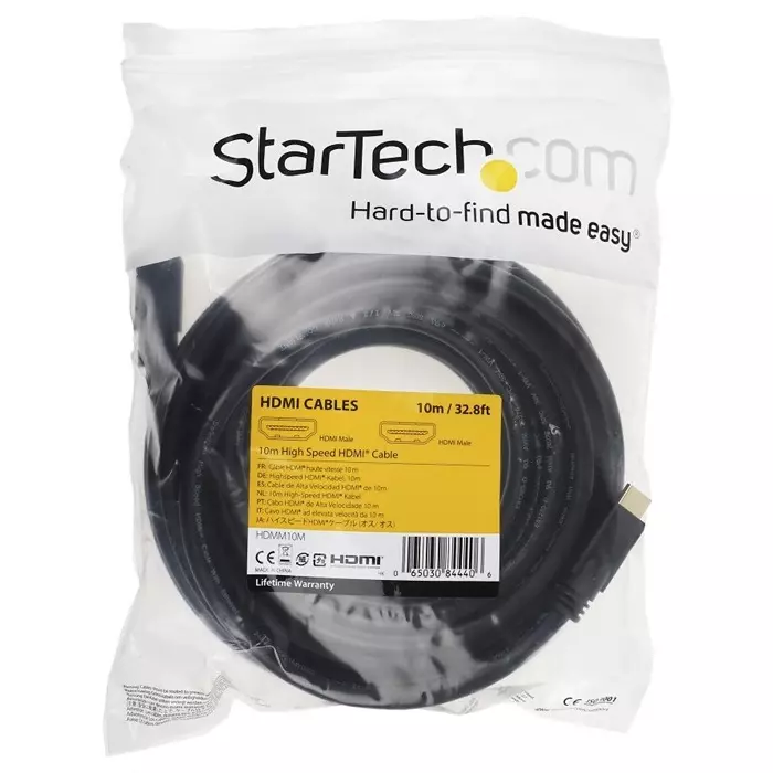 StarTech.com Male HDMI to Male HDMI Cable High Speed 4K @ 30Hz 10 m, HDMM10M